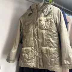Zara kidsベージュ 中綿コート フード付き