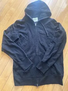 OLD UNIQLO スウェットダブルジップパーカー　黒　L