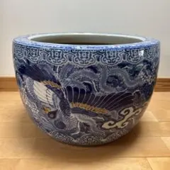 特大 ピータン 甕 壺 陶器 龍絵柄 めだか鉢・火鉢・傘立て - メルカリ