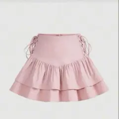 SHEIN MOD レースアップサイドフリル裾スカート