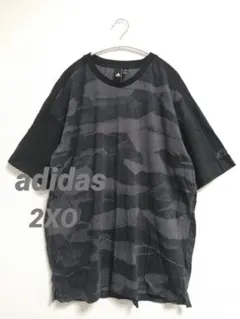 【アディダス】メンズ　半袖　シャツ　Tシャツ　大きめ　黒　2XOのサムネイル