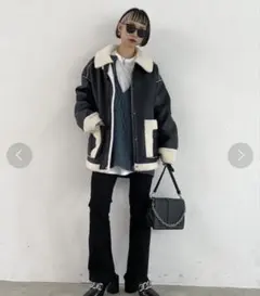 PAGEBOY フェイクレザーB-3ブルゾン