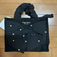 ★しまむら 辻希美 辻ちゃん 2wayバッグ リボン アンジュシャルム 黒