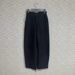 NOAHL MIXリネンライク カーブパンツ ブラック M