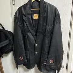Chambers メキシコ　ウエスタン フリンジ　レザージャケット　ブラック　黒