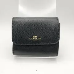 未使用　コーチ　折財布　財布　ミニウォレット　シグネチャー　ブラック