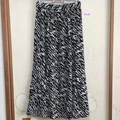 GU ジーユー ゼブラ柄 フレア ロングスカート Mサイズ