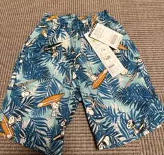 新品タグ付きBREEZEスヌーピーハーフパンツ 5分丈　青　100cm