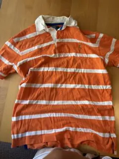 Polo by Ralph Lauren オレンジストライプポロシャツ L