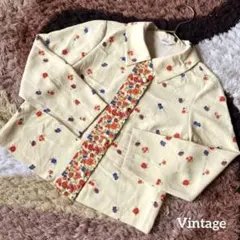 コーデュロイ花柄シャツレディース