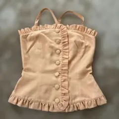 昭和レトロ Private Label やさしいオレンジのビスチェ　サイズMのサムネイル