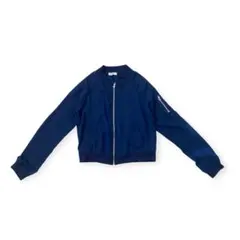 ネイビー ジップアップジャケット シースルー