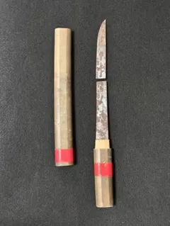 清玄 青紙付 和式ナイフ 木鞘付 刃渡16.5cm 刃厚5mm 狩猟 アウトドア 