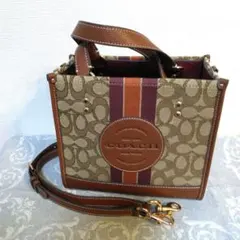 極美品　COACH ショルダーバッグ ベージュ ブラウン