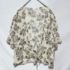 OLIVE des OLIVE ボタニカル 花柄 2WAYカシュクール ブラウスのサムネイル