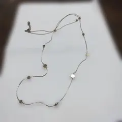 ゴールドビーズロングネックレス