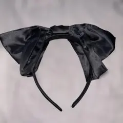 ブラック リボンカチューシャ