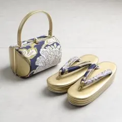 【新品】草履バッグセット 古典柄 帯地 　03659