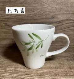 マグカップ　たち吉　白　花柄
