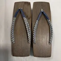 木製下駄 花柄鼻緒