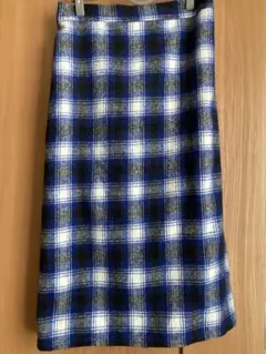 大きいサイズ低身長向け　チェック柄スカート