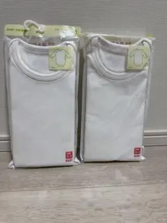 【新品未開封】UNIQLO ユニクロ　ボディースーツ　80 長袖　2枚セット
