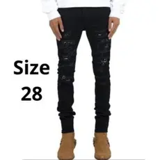 mnml X165 Paisley Stretch Denim Black13