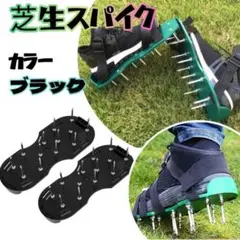 芝生スパイク 土改良 1276 エアレーション 穴あけ ガーデン 園芸 ブラックのサムネイル