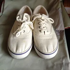 Polo ホワイトキャンバススニーカー