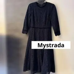 Mystrada マイストラーダ　総レース　ワンピース　オケージョン　ネイビー