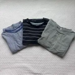 120 UNIQLOセット　Tシャツ　毛玉毛羽立ちあり　グリーン綺麗のサムネイル