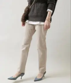 IENA/細コールストレッチパンツ36