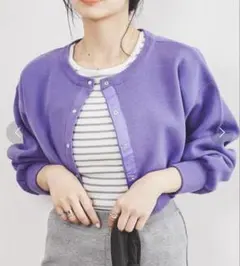 最終価格！coen❤︎洗えるスウェットライクニットショートカーディガン⭐︎超美品！