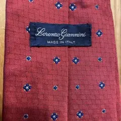 Lorenzo Giannini 赤 ドット柄 ネクタイ