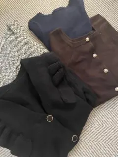 4点まとめ売り　カーディガン　ニット　GRL 秋冬服　フリルカーディガン　骨スト