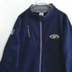 ★A1184　RUSSELL　トラックジャケット　XL　濃紺　ジャージ　US古着のサムネイル