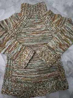 ハンドメイド 多色 ニットセーター タートルネック