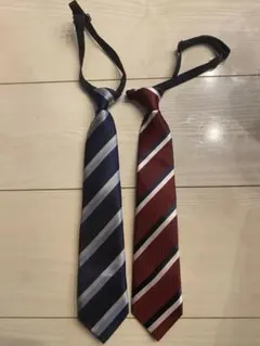 子供用ネクタイ 2本セット ネイビー・レッド