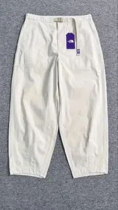 ザ ノースフェイス パープルレーベルリップストップワイドクロップドパンツ白32