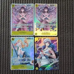 美品 4枚セット 黃 パーツ SR ナミ+ニコ・ロビン 2枚+SEC ロー