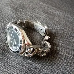 シルバー925刻印！腕時計！クォーツクロムハーツ好き！CHROMEHEARTS