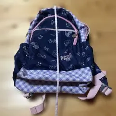 Nico Cici リボン柄リュック ネイビー