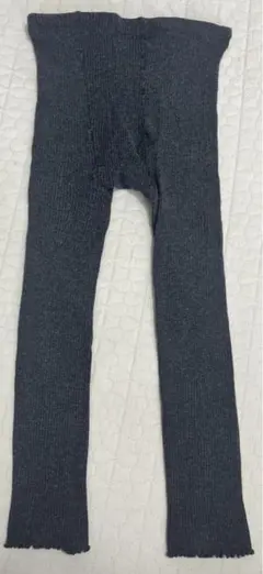 リブ編みダークグレー マタニティニットレギンス