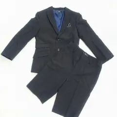 130cm　フォーマルスーツ　男の子　黒ストライプ