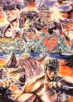 北斗の拳　キャラファンボード　ケンシロウVSラオウ　北斗の拳大原画展　P6 北斗の拳 キャラファンボード ケンシロウVSラオウ 北斗の拳大原画展 P6
