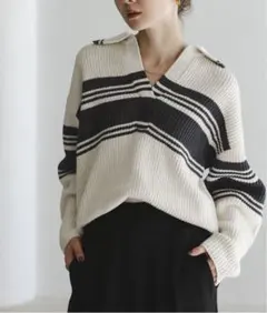 noble別注　venitヴェニット　ランダムボーダーニット