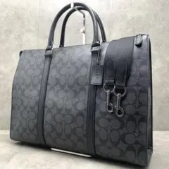 【未使用級】COACH グラハム ジップブリーフ 2way ビジネスバッグ 黒