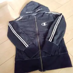 400）Champion フード付きパーカー 130サイズ ダークグレー
