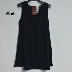 【新品】 ノースリーブ チュニック　ブラックのサムネイル