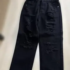 ブラックダメージデニムパンツ130cm 値下げ⭕️